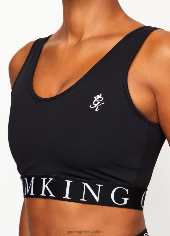 Gym King kobiety efektowny biustonosz sportowy TBB0Z546 odzież czarny