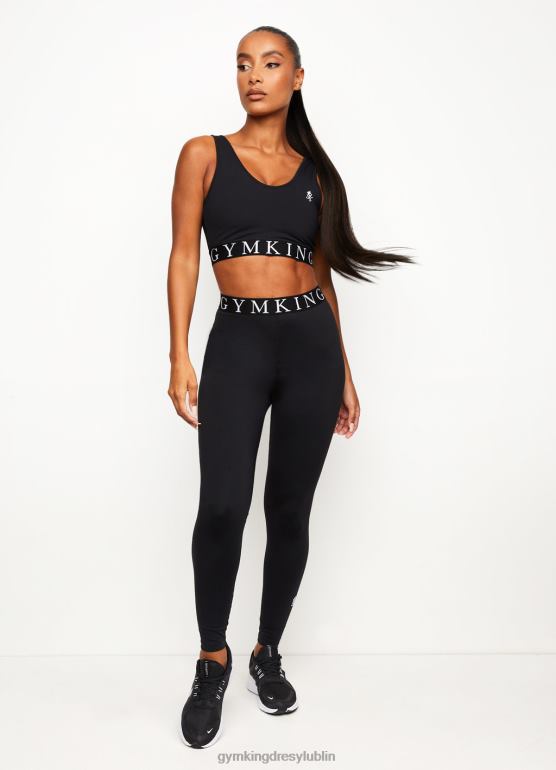 Gym King kobiety efektowny biustonosz sportowy TBB0Z546 odzież czarny