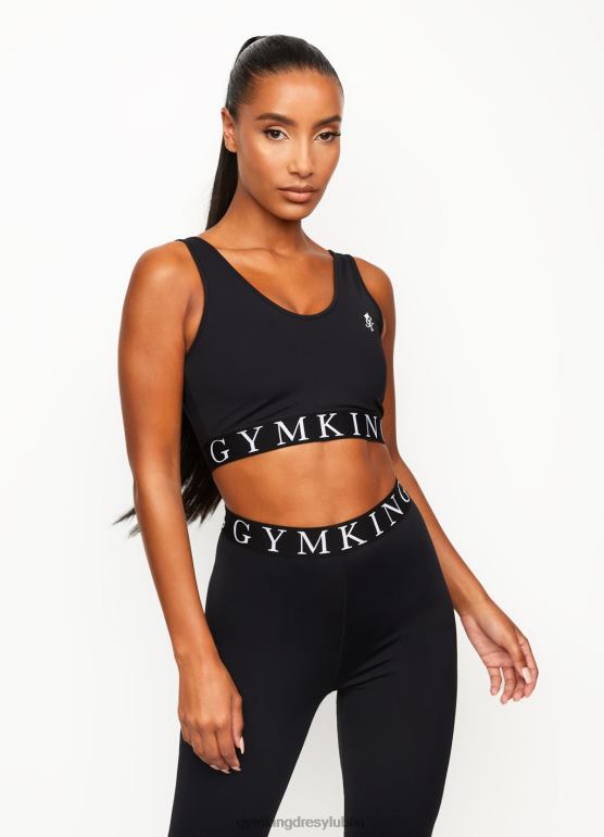 Gym King kobiety efektowny biustonosz sportowy TBB0Z546 odzież czarny