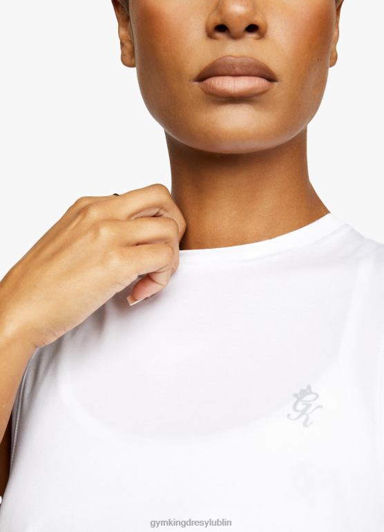 Gym King kobiety krótka kamizelka TBB0Z541 odzież Jasny biały