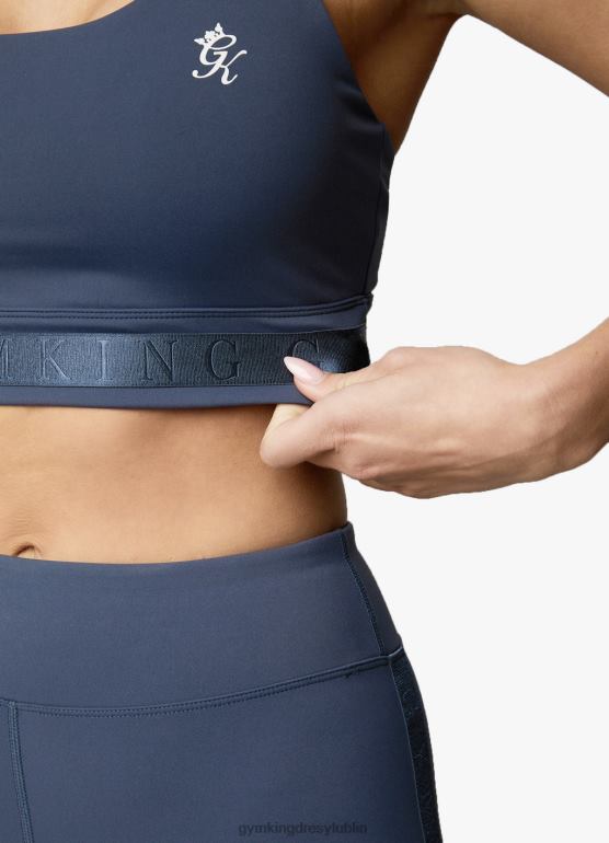 Gym King kobiety rozkloszowany biustonosz sportowy TBB0Z536 odzież marynarka wojenna