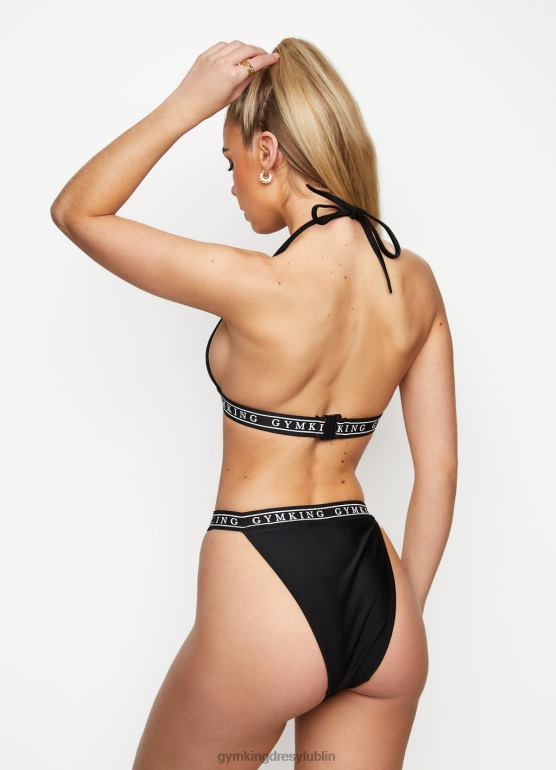 Gym King kobiety Góra od bikini do pływania z taśmą TBB0Z410 odzież czarny