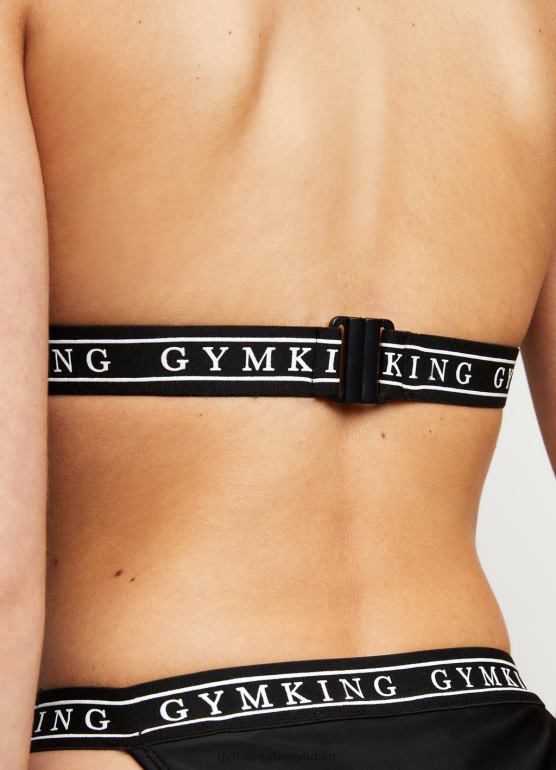Gym King kobiety Góra od bikini do pływania z taśmą TBB0Z410 odzież czarny