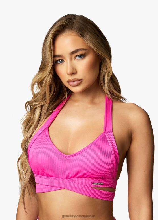 Gym King kobiety Góra od bikini z Miami TBB0Z405 odzież gorący róż