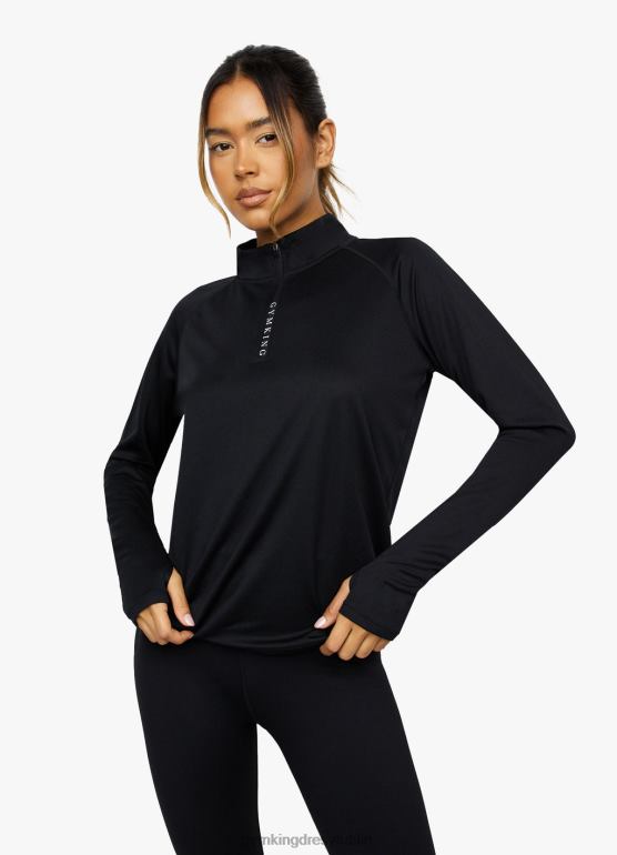 Gym King kobiety 1/4 lejka TBB0Z448 odzież czarny