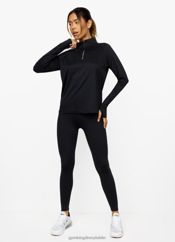Gym King kobiety 1/4 lejka TBB0Z448 odzież czarny