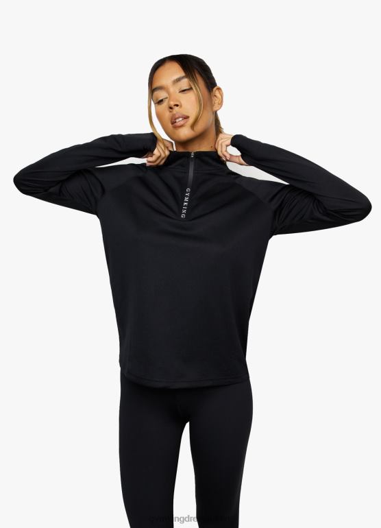 Gym King kobiety 1/4 lejka TBB0Z448 odzież czarny