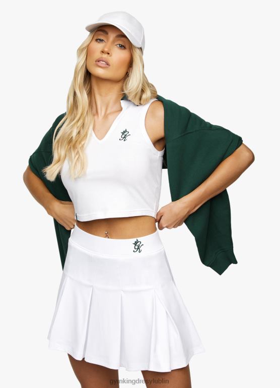 Gym King kobiety Czołowy luksusowy zbiornik TBB0Z466 odzież biały