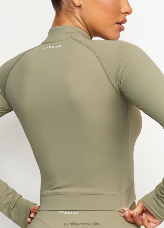 Gym King kobiety Długi rękaw 365, zamek 1/4 TBB0Z480 odzież blada oliwka