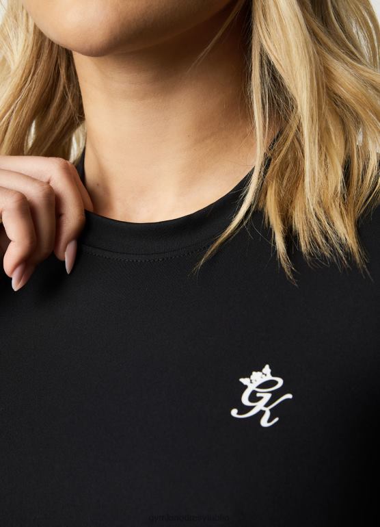 Gym King kobiety Koszulka 365 SS TBB0Z422 odzież czarny
