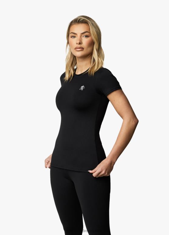 Gym King kobiety Koszulka 365 SS TBB0Z422 odzież czarny