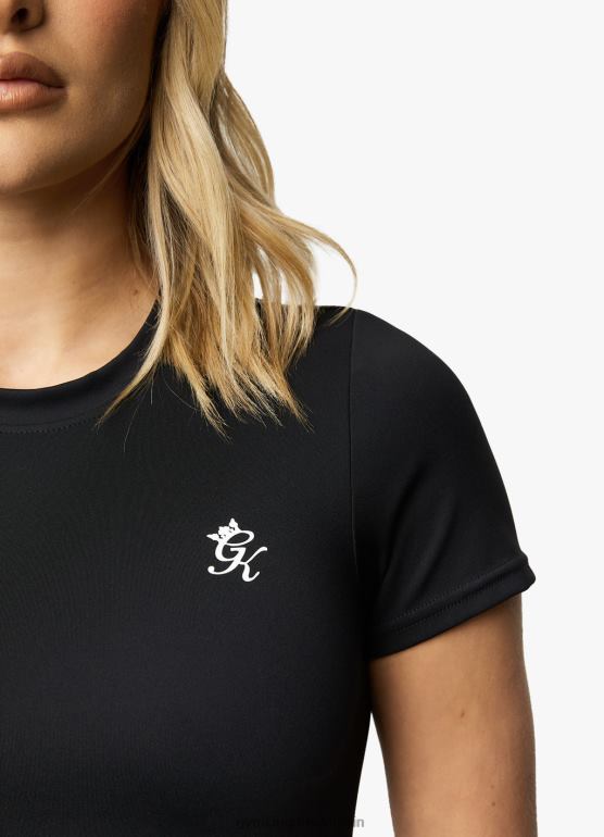 Gym King kobiety Koszulka 365 SS TBB0Z422 odzież czarny