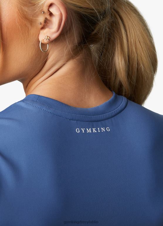Gym King kobiety Koszulka 365 SS TBB0Z425 odzież niebieska stal