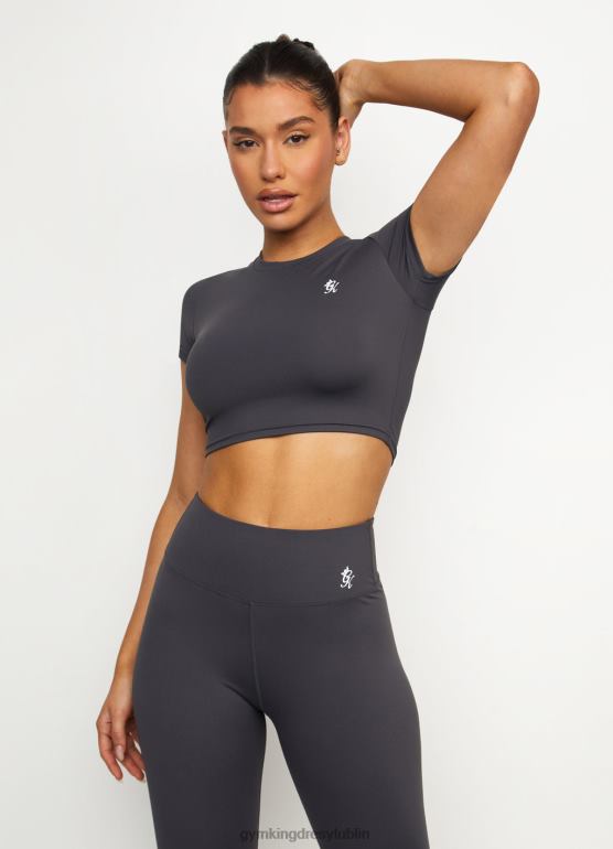 Gym King kobiety Koszulka 365 z krótkim rękawem TBB0Z440 odzież grafit