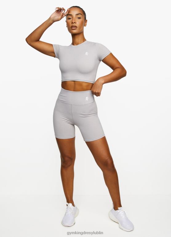 Gym King kobiety Koszulka 365 z krótkim rękawem TBB0Z449 odzież cień szary