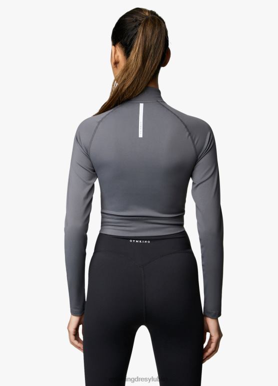 Gym King kobiety Lejek z zamkiem błyskawicznym 1/4 TBB0Z473 odzież ciemnoszary/srebrny