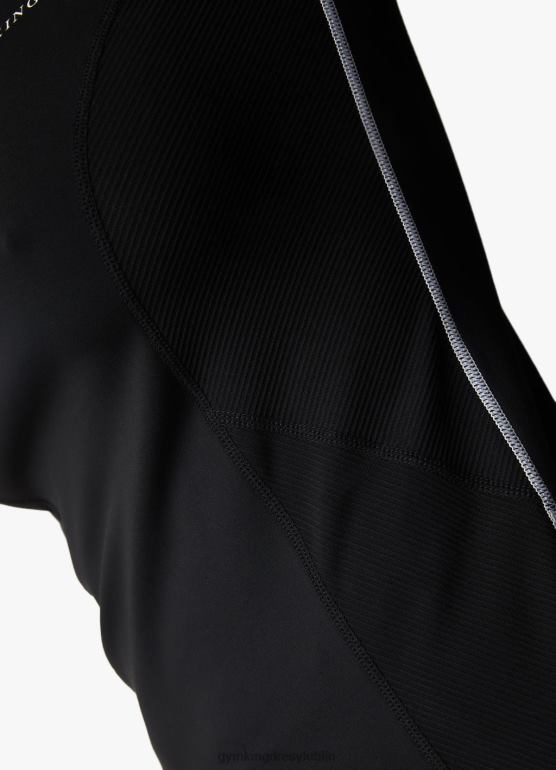 Gym King kobiety Motywuj zamek błyskawiczny 1/4 TBB0Z441 odzież czarny biały