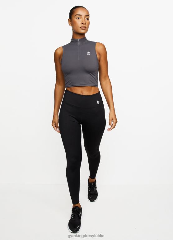 Gym King kobiety Zbiornik 365 1/4 z zamkiem błyskawicznym TBB0Z453 odzież grafit