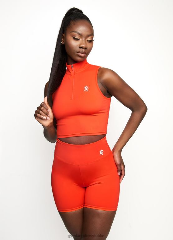 Gym King kobiety Zbiornik 365 1/4 z zamkiem błyskawicznym TBB0Z487 odzież mandrynkowa czerwień