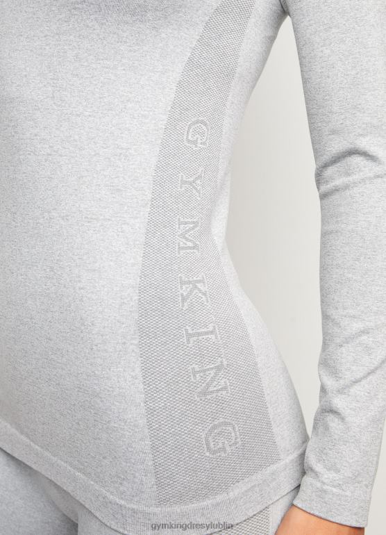 Gym King kobiety bezproblemowe rezultaty Lejek z zamkiem błyskawicznym 1/4 TBB0Z451 odzież lodowy melanż
