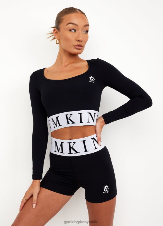 Gym King kobiety fokus jest przycięty TBB0Z494 odzież czarny biały