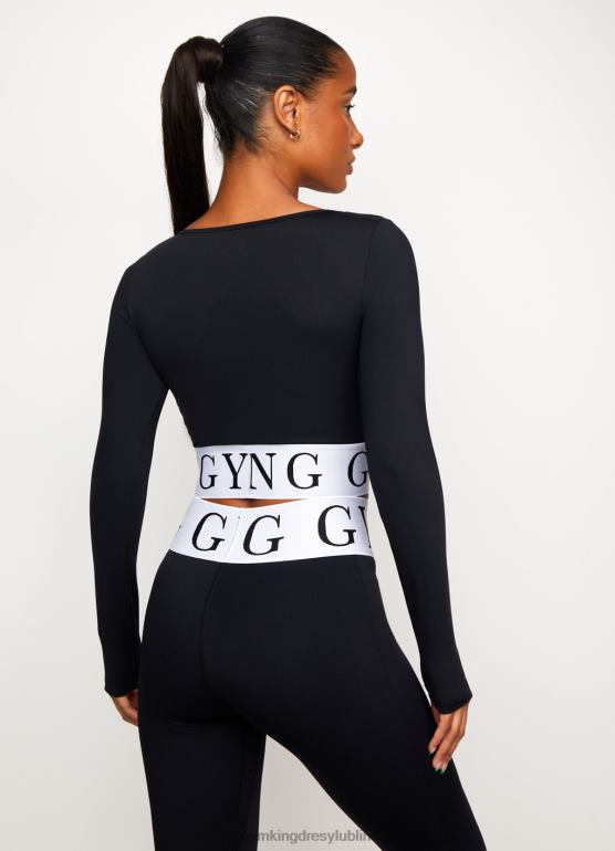 Gym King kobiety fokus jest przycięty TBB0Z494 odzież czarny biały