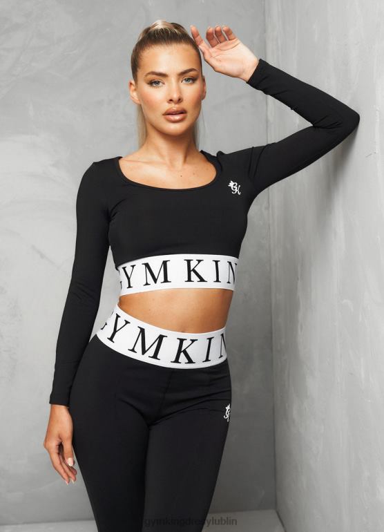 Gym King kobiety fokus jest przycięty TBB0Z494 odzież czarny biały