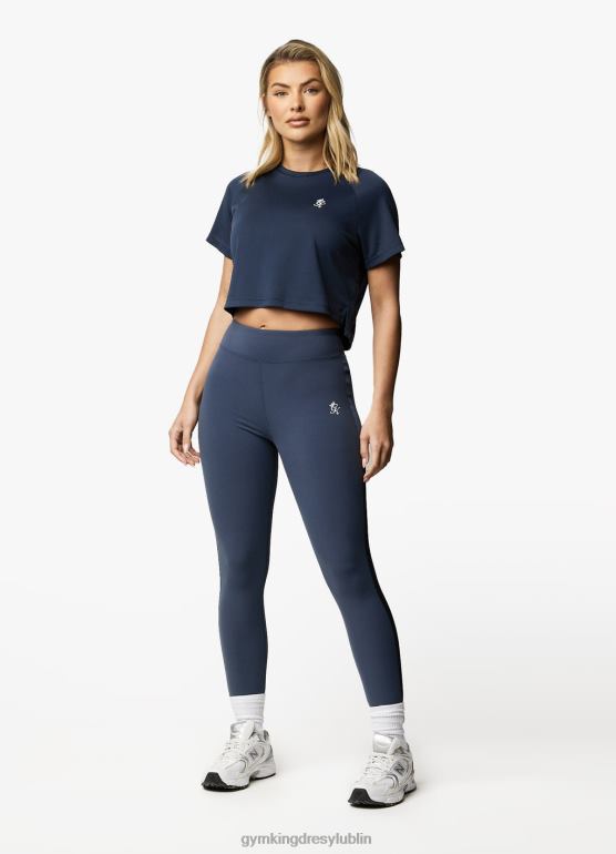 Gym King kobiety koszulka Flare SS TBB0Z438 odzież marynarka wojenna