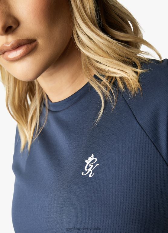 Gym King kobiety koszulka Flare SS TBB0Z438 odzież marynarka wojenna