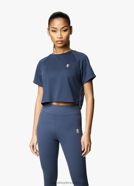 Gym King kobiety koszulka Flare SS TBB0Z438 odzież marynarka wojenna