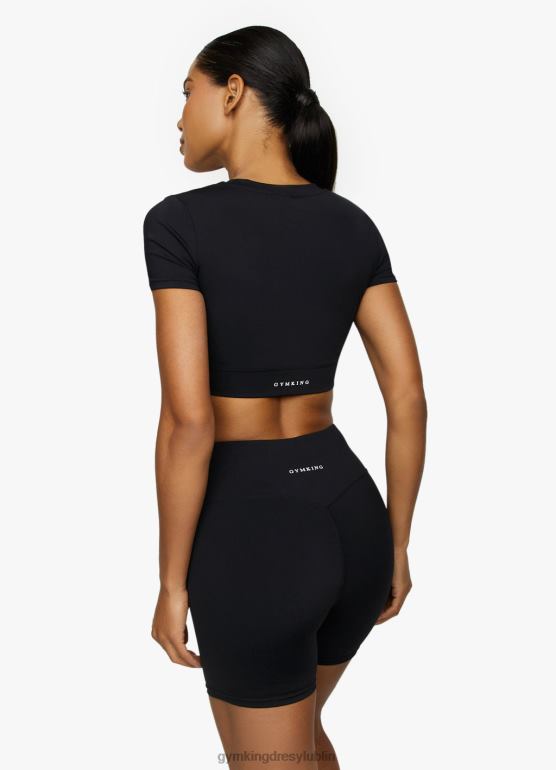 Gym King kobiety koszulka z rękawami typu scrunch TBB0Z450 odzież czarny