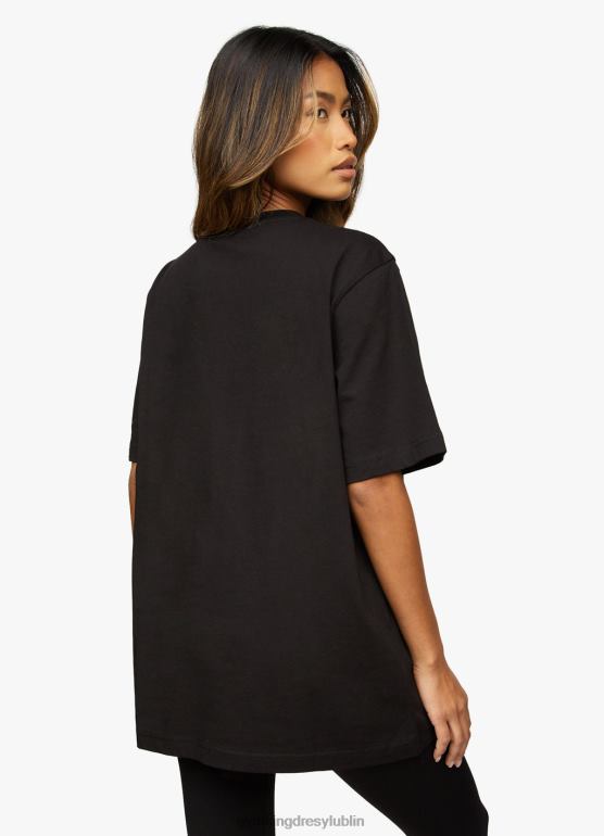 Gym King kobiety koszulka ze scenariuszem TBB0Z469 odzież czarny/różowe złoto