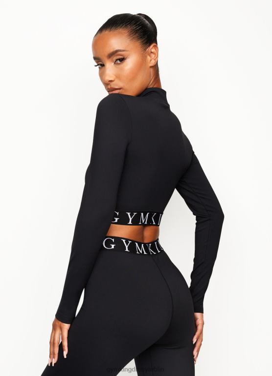 Gym King kobiety lejek z zamkiem błyskawicznym 1/4 TBB0Z455 odzież czarny