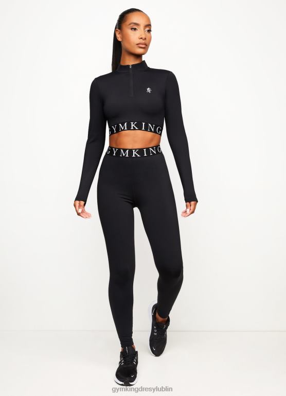 Gym King kobiety lejek z zamkiem błyskawicznym 1/4 TBB0Z455 odzież czarny