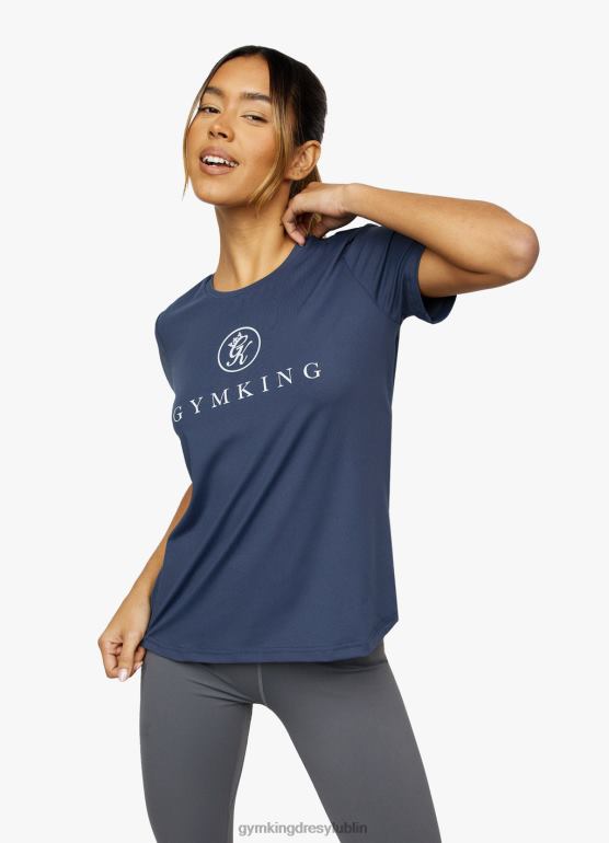 Gym King kobiety profesjonalna koszulka TBB0Z431 odzież niebieski indygo