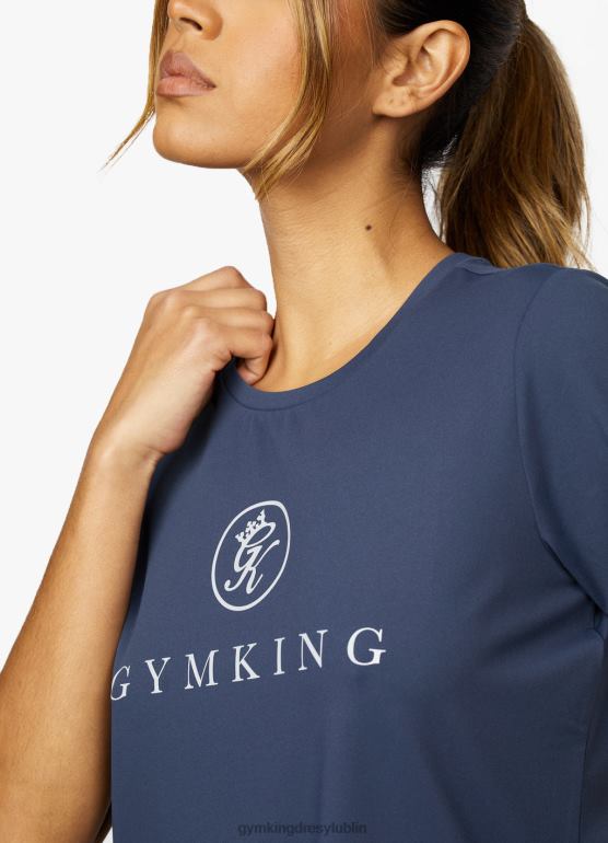 Gym King kobiety profesjonalna koszulka TBB0Z431 odzież niebieski indygo