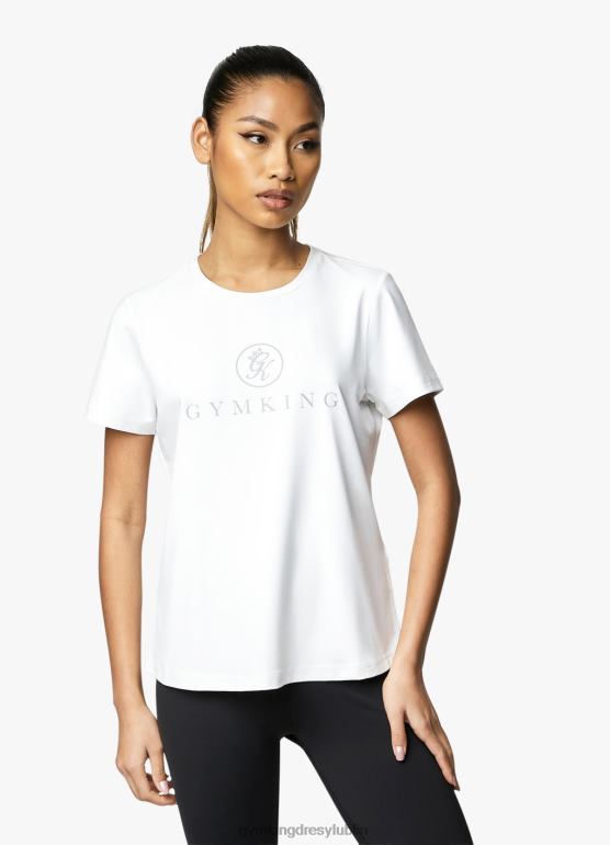 Gym King kobiety profesjonalna koszulka z logo TBB0Z426 odzież biały