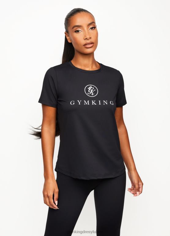 Gym King kobiety profesjonalna koszulka z logo TBB0Z427 odzież czarny