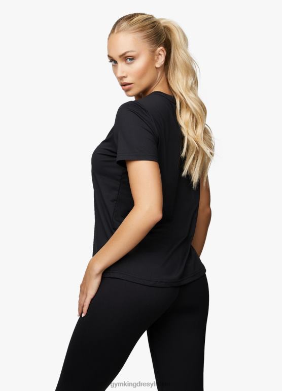 Gym King kobiety profesjonalna koszulka z logo TBB0Z468 odzież czarny/różowe złoto