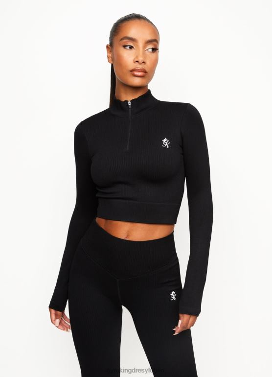Gym King kobiety równowaga 1/4 zamka TBB0Z482 odzież czarny
