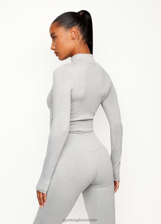 Gym King kobiety równowaga 1/4 zamka TBB0Z489 odzież średnioszary melanż