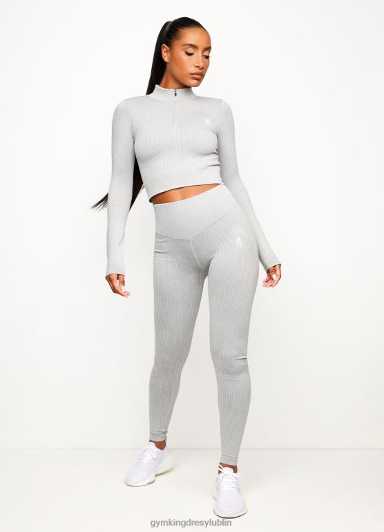 Gym King kobiety równowaga 1/4 zamka TBB0Z489 odzież średnioszary melanż