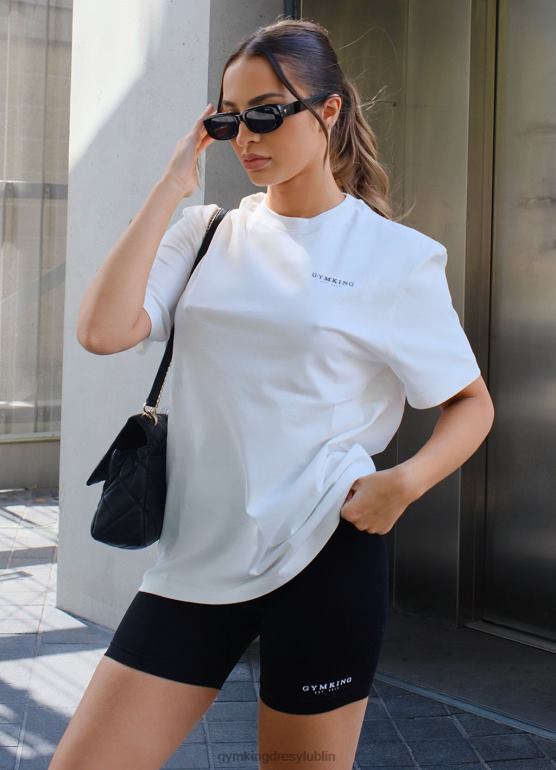 Gym King kobiety ustalona koszulka chłopaka TBB0Z411 odzież krem