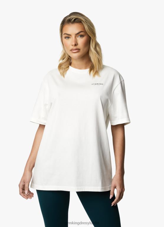 Gym King kobiety ustalona koszulka chłopaka TBB0Z411 odzież krem