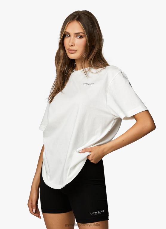 Gym King kobiety ustalona koszulka chłopaka TBB0Z411 odzież krem