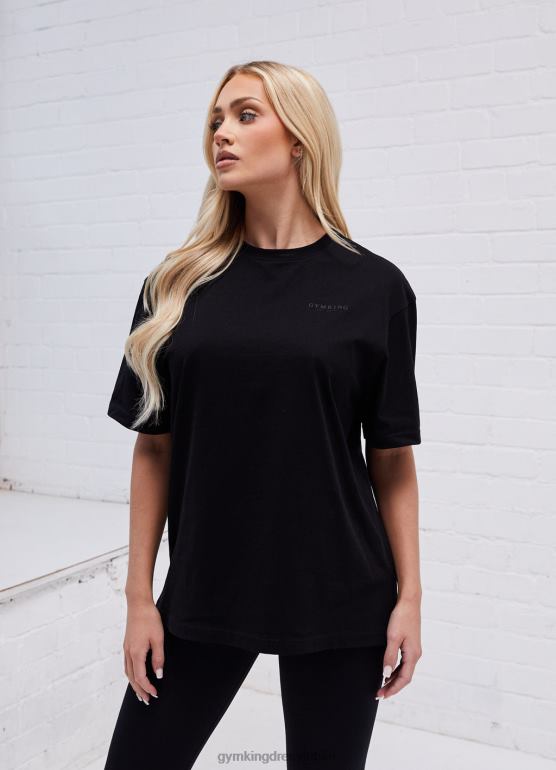 Gym King kobiety ustalona koszulka chłopaka TBB0Z417 odzież czarny