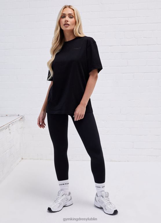 Gym King kobiety ustalona koszulka chłopaka TBB0Z417 odzież czarny