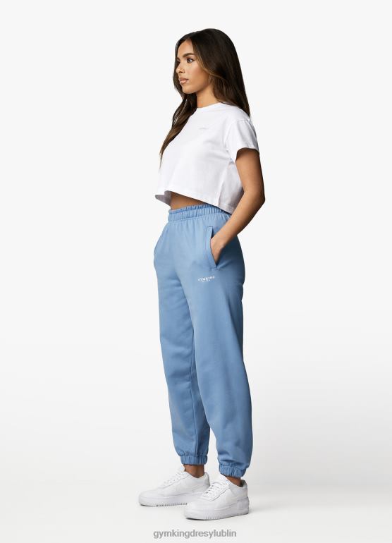 Gym King kobiety uznana koszulka z krótkim rękawem TBB0Z412 odzież biały/przybrzeżny błękit