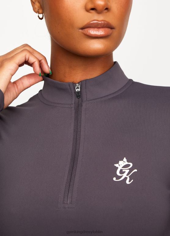 Gym King kobiety wpływ na zamek błyskawiczny o długości 1/4 TBB0Z476 odzież miękki łupek/brzoskwinia