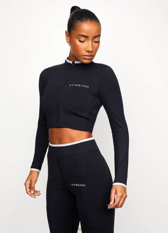 Gym King kobiety związany lejek skryptu TBB0Z496 odzież czarny biały